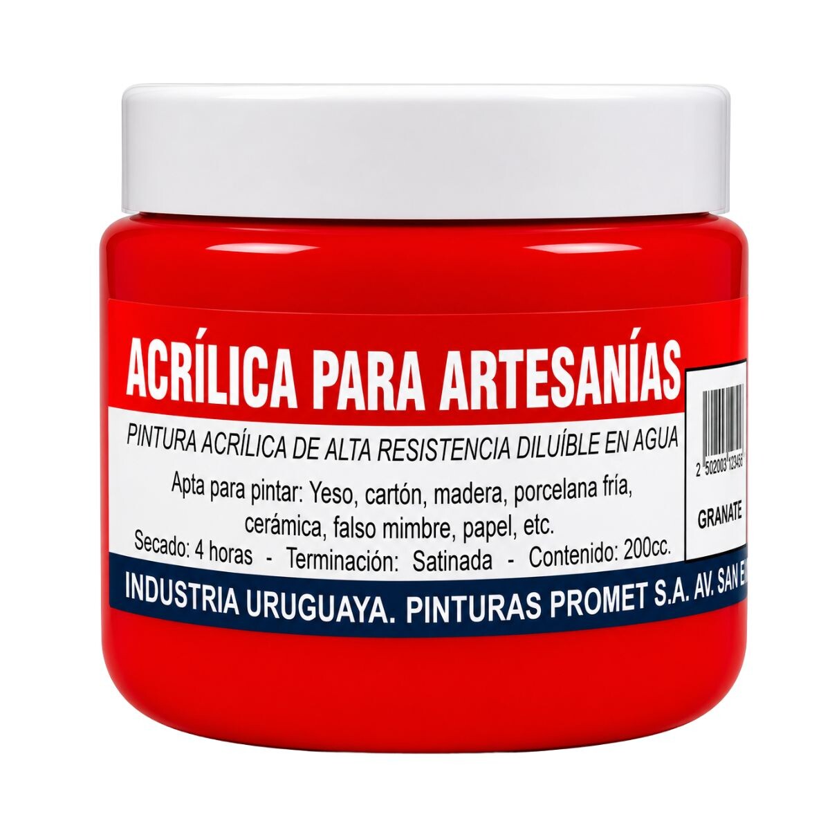 PINTURA ACRILICA ARTISTICA 200ML - Granate 
