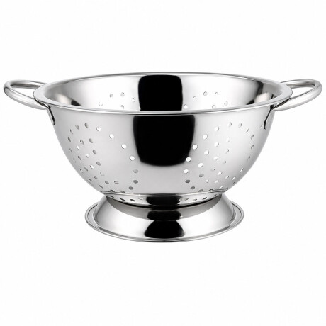 Colador Escurridor para Cocina de 24Cm en Acero Mate Plateado