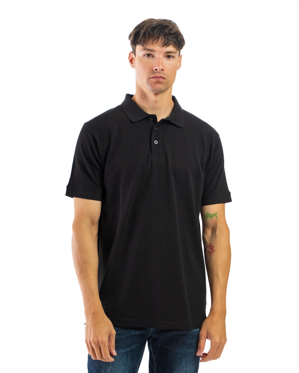 Polo Lisa Algodón - Negro 