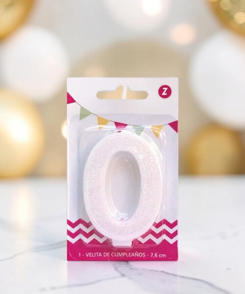 Vela grande glitter n # 0 blanco Vela grande glitter n # 0 blanco