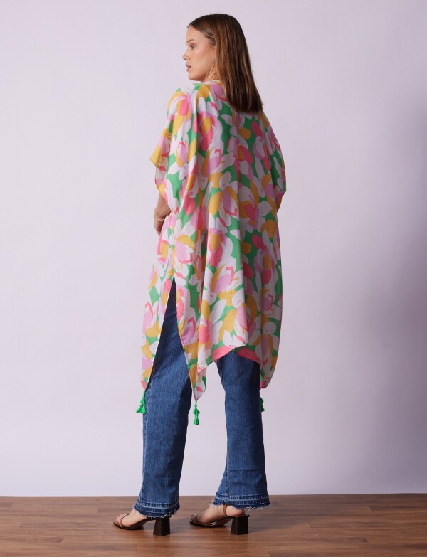 Kimono Printed MULTI/VERDE