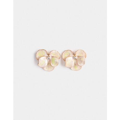 Aros Pasantes De Flor Dorado