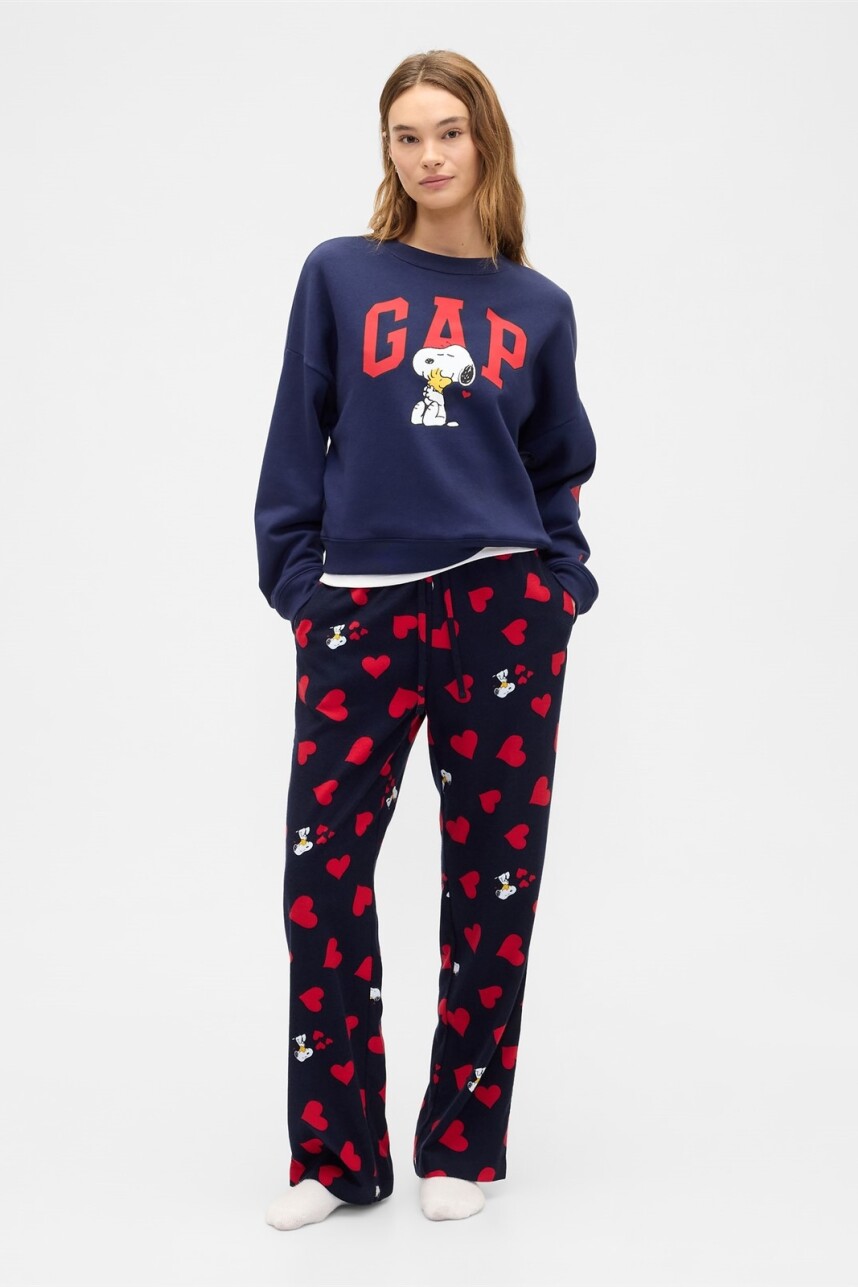 Buzo Deportivo Logo Gap Snoopy Mujer Sp Snoopy Heart Logo