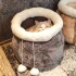 Cama Gato Nido Cuna Canasto Peluche Con Colchon 2 Pom Pom Cama Gato Nido Cuna Canasto Peluche Con Colchon 2 Pom Pom