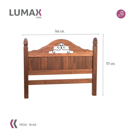 Respaldo Cabecera Lumax 2 plazas Madera y Hierro Respaldo Cabecera Lumax 2 plazas Madera y Hierro