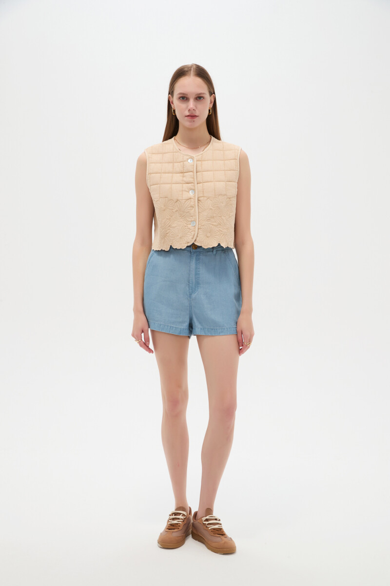 Chaleco Pufia - Beige Claro 