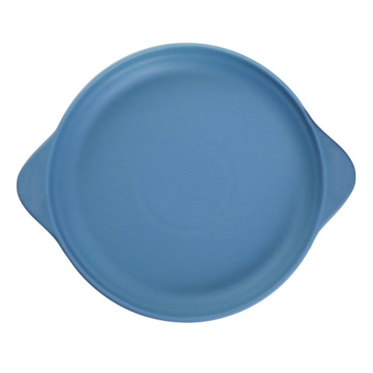 PLATO CON ASAS CERAMICA 23x19x3CM AZUL MATE 