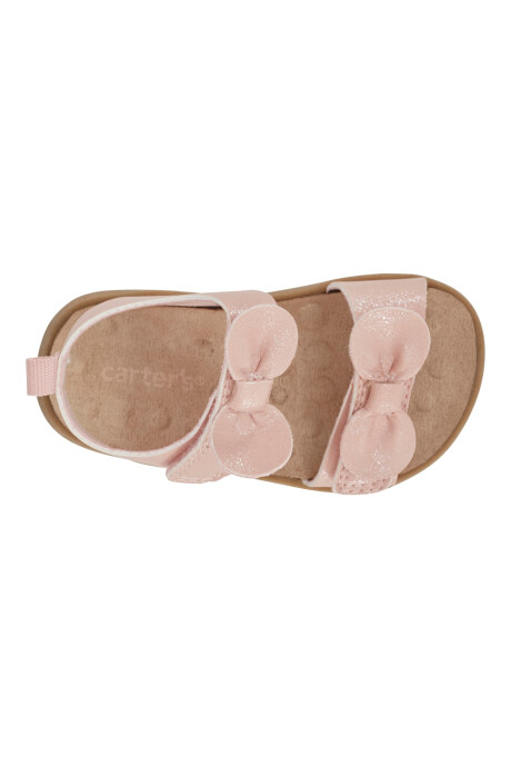 Sandalias con glitter, rosadas Sin color
