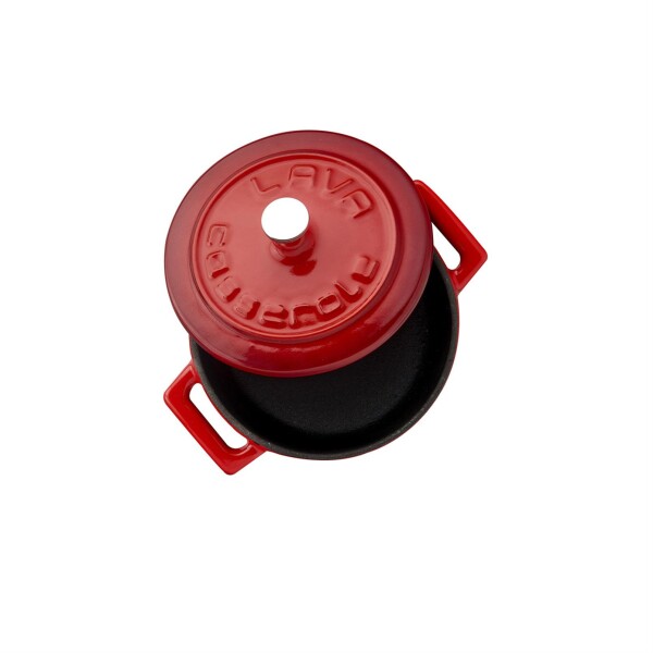 Cacerola Redonda 10CM Roja Lavacast