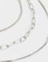 Collares Cortos Multi Cadenas Collar Corto Multicadenas - Plateado