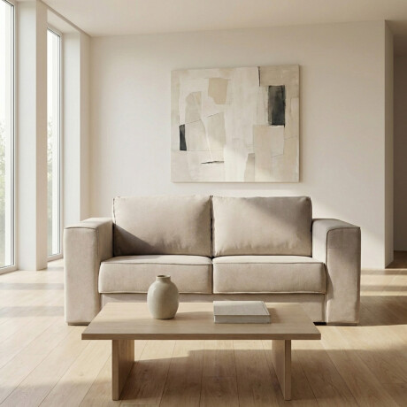 Sofá Olimpus - Microfibra - 2 cuerpos Kruger 02-152 (Beige)