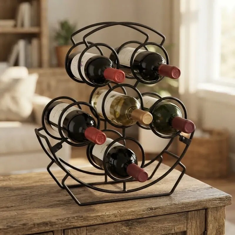 Soporte Metálico Para Botellas De Vino Soporte Metálico Para Botellas De Vino