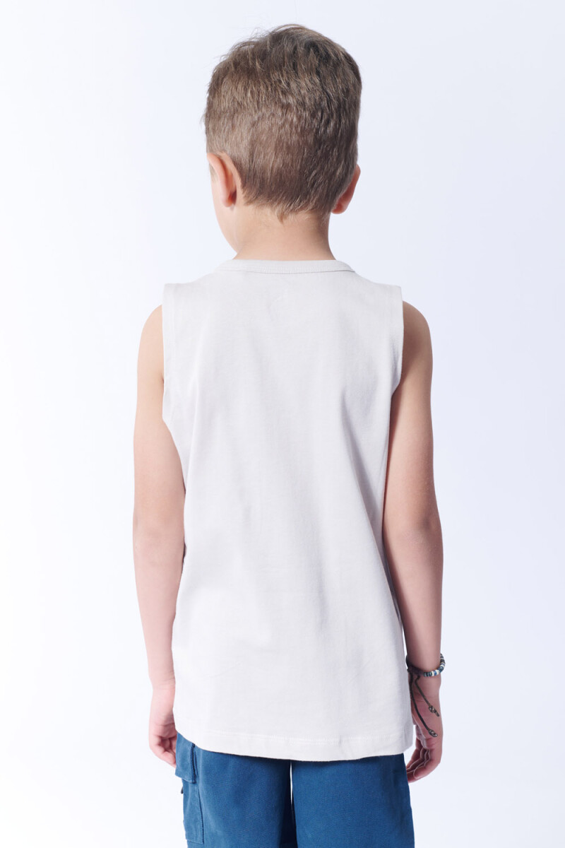 Musculosa Con Bolsillos Gris