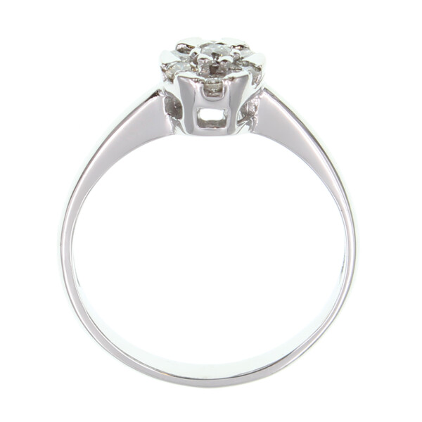 Anillo Carmen en oro blanco 18k con brillantes Anillo Carmen en oro blanco 18k con brillantes