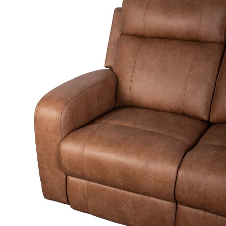 RECLINER MANUAL 2 CUERPOS TELA MARRON HAMILTON CAMEL