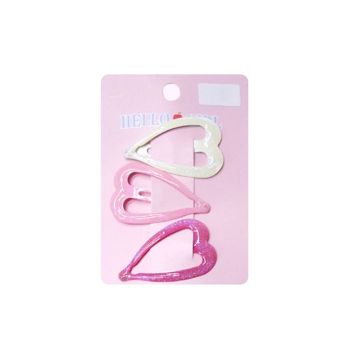 Broches pinzas para el cabello 3pcs corazones de colores - Broches Pinzas Para El Cabello 3pcs Corazones De Colores 