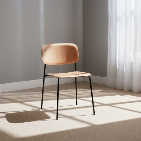 SILLA DE COMEDOR MADERA-Y-METAL NATURAL-BEIGE O´CONOR II