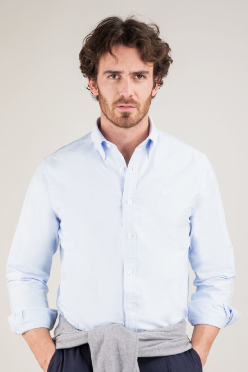 Camisa Oxford Celeste