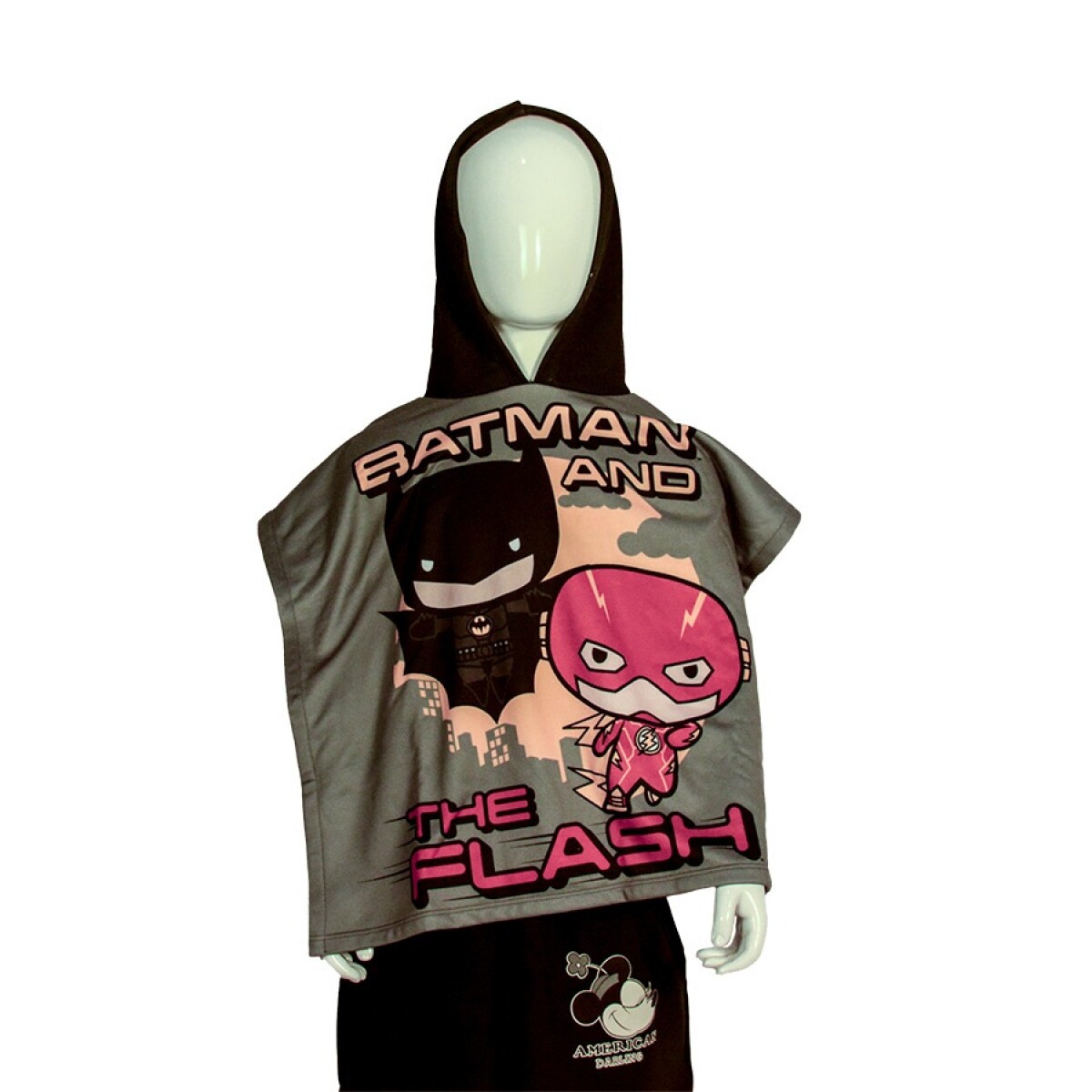 Toalla DC Poncho Batman de Niños - BAITSS24803 - Gris-negro 