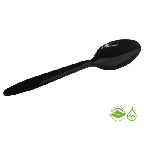 Cuchara Biodegradable x50 Unidades Negro