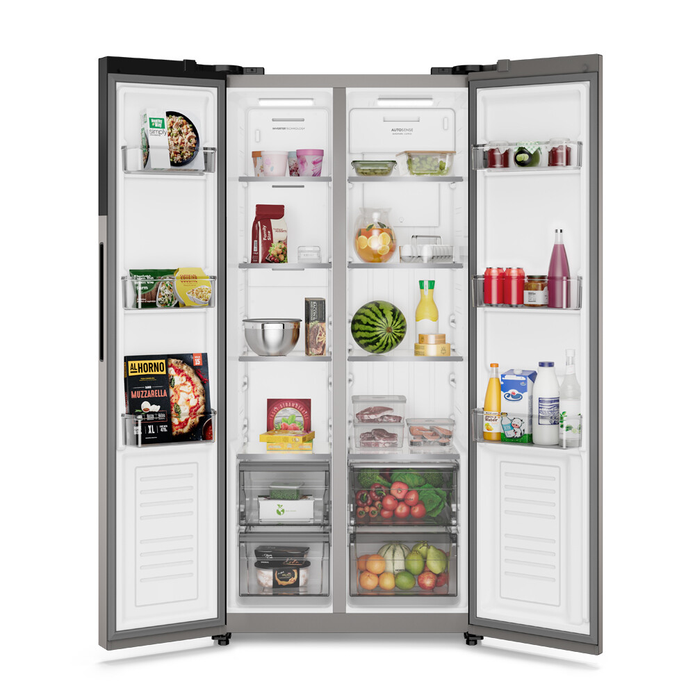 Refrigerador SBS 440 Lts Inox S/D INVERTER Gris
