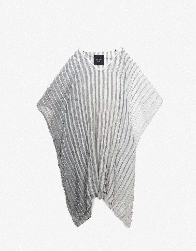 Kimonos Kaftan De Algodón - Combinacion Bicolor