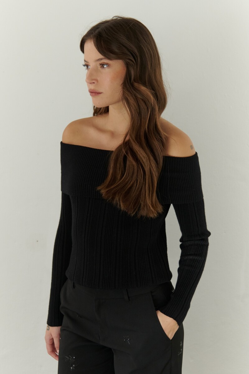 SWEATER BARDOT NEGRO