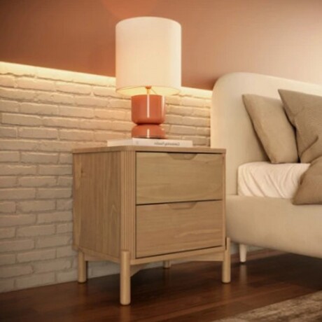 MESA DE LUZ 2 CAJONES NEST COLOR TAUARI MADERA MACIZA MESA DE LUZ 2 CAJONES NEST COLOR TAUARI MADERA MACIZA