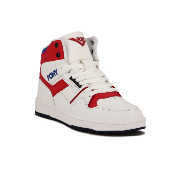 Pony Lifestyle M-100 Men-blanco/rojo Blanco-rojo