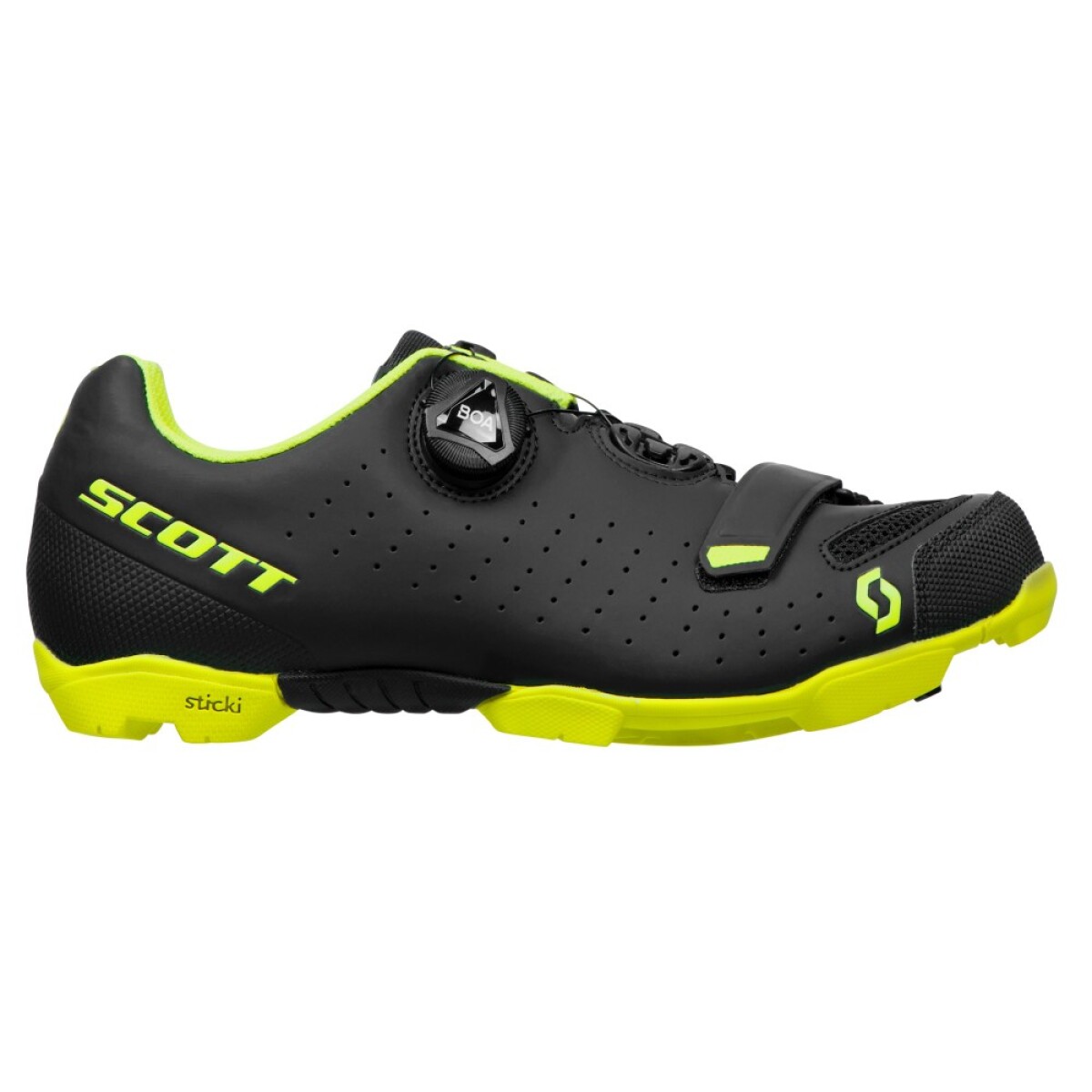 Zapatillas Scott Mtb Comp Boa - Negro/amarillo Fluo 