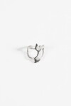Anillo metallic plateado