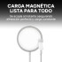 Cargador Qi Magnetico 15w Inalambrico Rapido Con Usb C Color Blanco