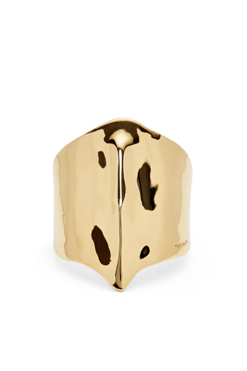 PULSERA RÍGIDA DE ALEACIÓN DE MATALES BAÑADO EN ORO 18K CON FORMA MANTARRAYA Pulsera