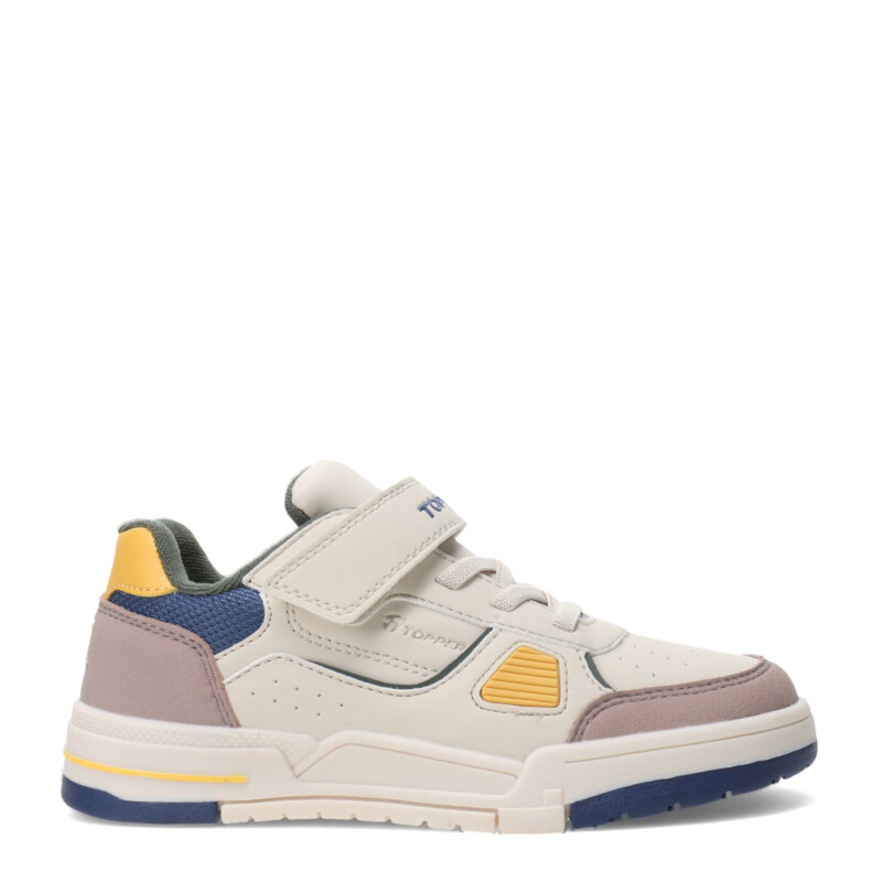 Championes Infantiles Topper Quarter Beige - Azul - Amarillo