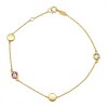 Pulsera Solitario -Oro bajo-Zirconia y Amatista-PU8074 conpiedra