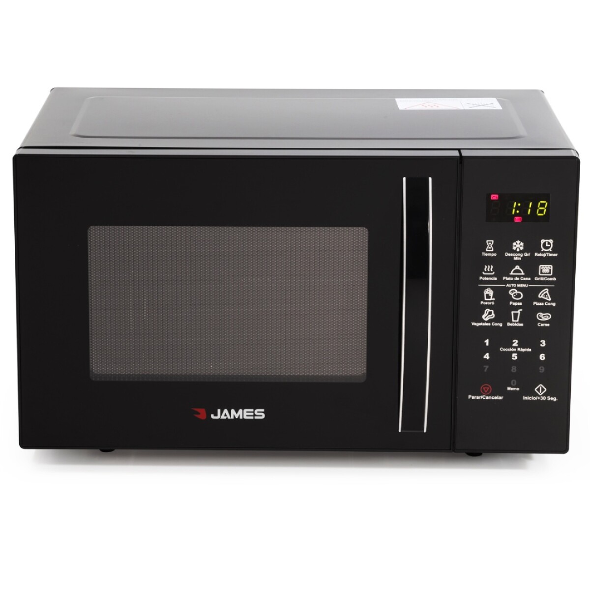 Horno Microondas Digital 23 L James J-23 Mdn - MICROONDAS JAMES 23 L J-23 MDN NEGRO 71 