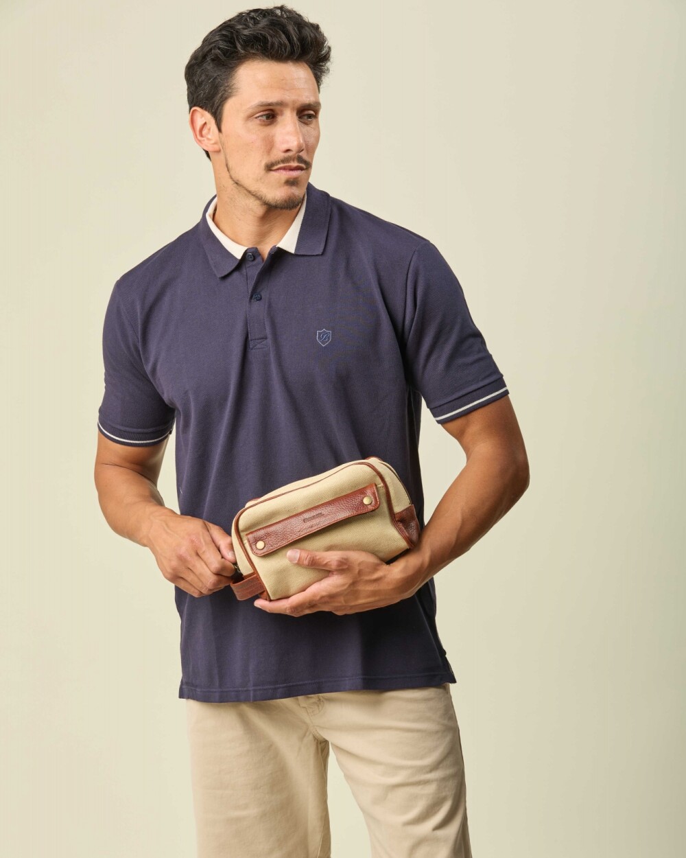 Necessaire Tafeta y Cuero Necessaire Tafeta y Cuero