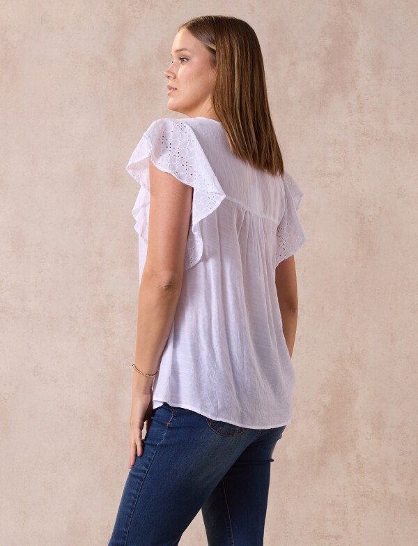 Blusa Broderie Cordel BLANCO