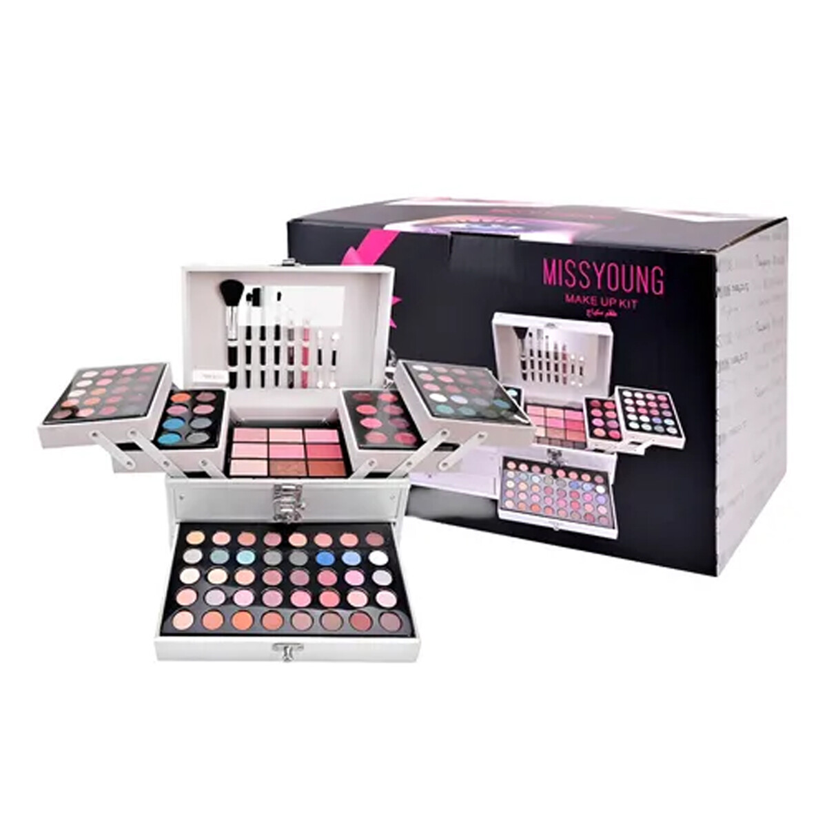Valija Maquillaje 127 Piezas - Plateado 