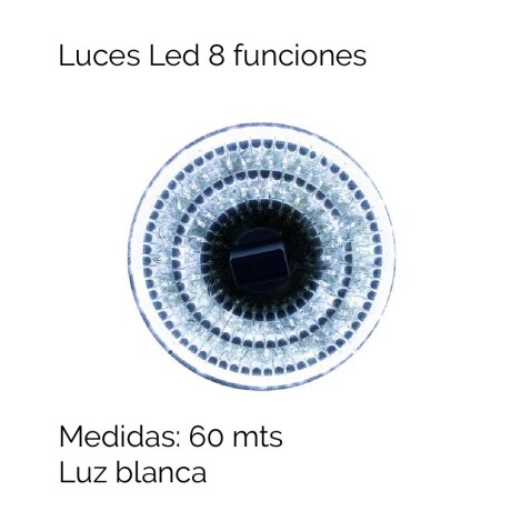 100 Luces Led 6mts - 8 Funciones - Luz Fría Unica