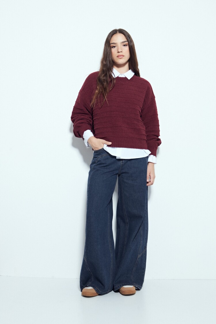 SWEATER RODO Bordó Merlot