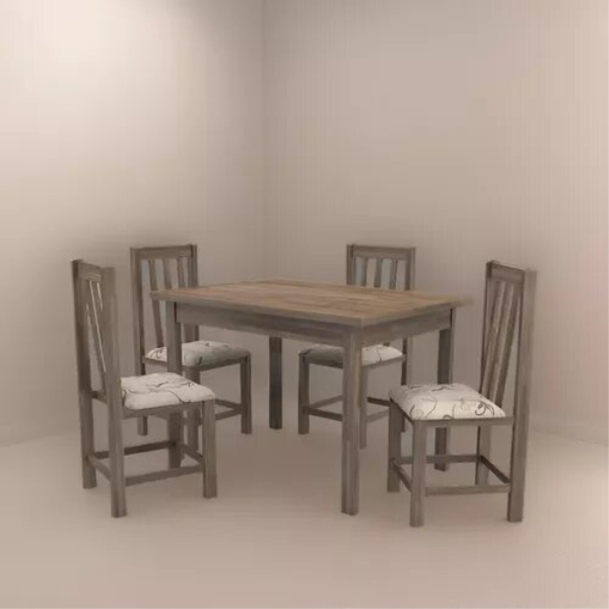 Juego Comedor En Teka Italia 4 Sillas 1.20 X 0.80 