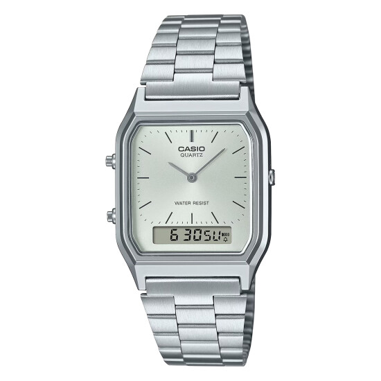 Reloj CASIO RETRO AQ230A-7AMQYDF Acero Plateado Esfera 30mm 0