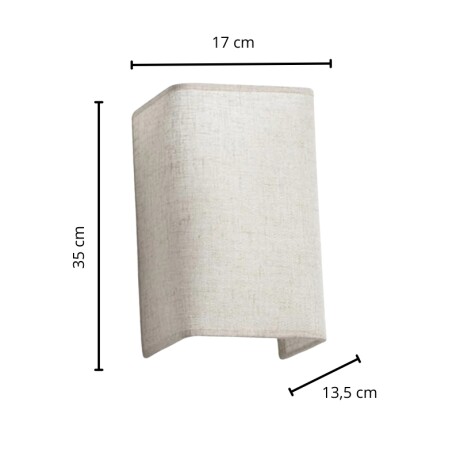 LUMINARIA DE PARED RECTANGULAR SMALL SOTO Lámpara de Pared Rectangular Small Soto Lino