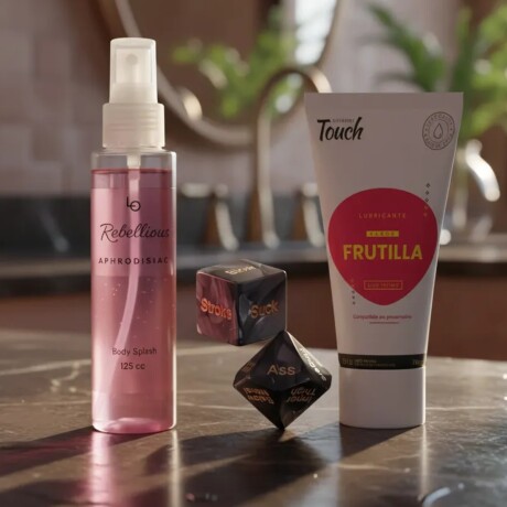 Body Splash Con Feromonas + Gel Intimo + Dados Juegos Body Splash Con Feromonas + Gel Intimo + Dados Juegos