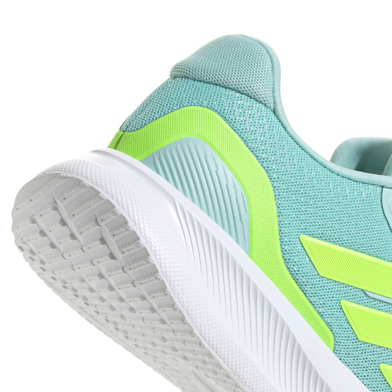 Championes Adidas Runfalcon 5 Femenino Verde agua - Amarillo limón