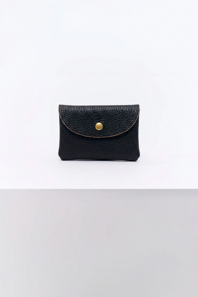 MONEDERO CUERO NEGRO