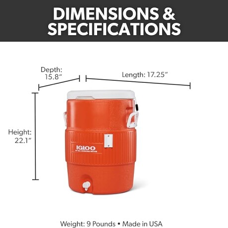 CONSERVADORA IGLOO BIDON 40QT NARANJA (42021) CONSERVADORA IGLOO BIDON 40QT NARANJA (42021)