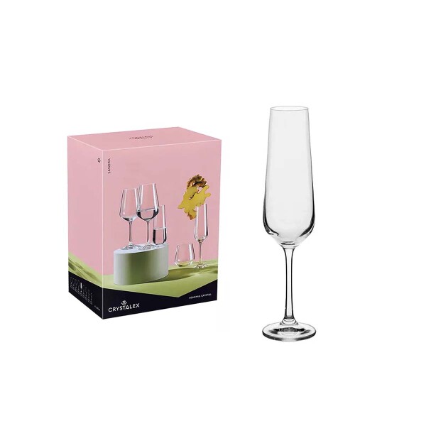 Set copas Sandra flauta 200 ml x6 BOHEMIA Set copas Sandra flauta 200 ml x6 BOHEMIA