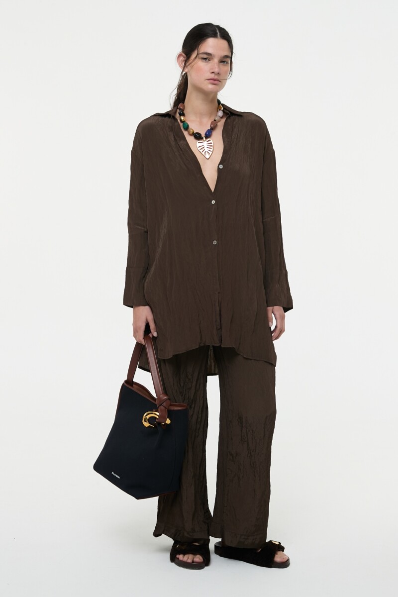 CAMISA OVERSIZED Marron